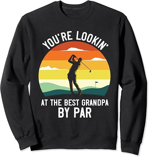 Amazoncom golfing best grandpa by par funny golf fathers day grandpa